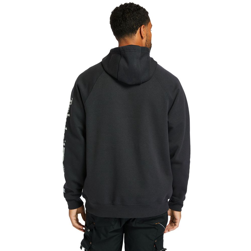 Timberland Φουτερ Ανδρικα Μαυρα - Pro® Hood Honcho Sport Pullover - Greece 6591023-EX